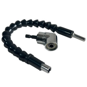 Set 2 piezas destornillador hexagonal 1/4" de 105 ° + adaptador flexible.