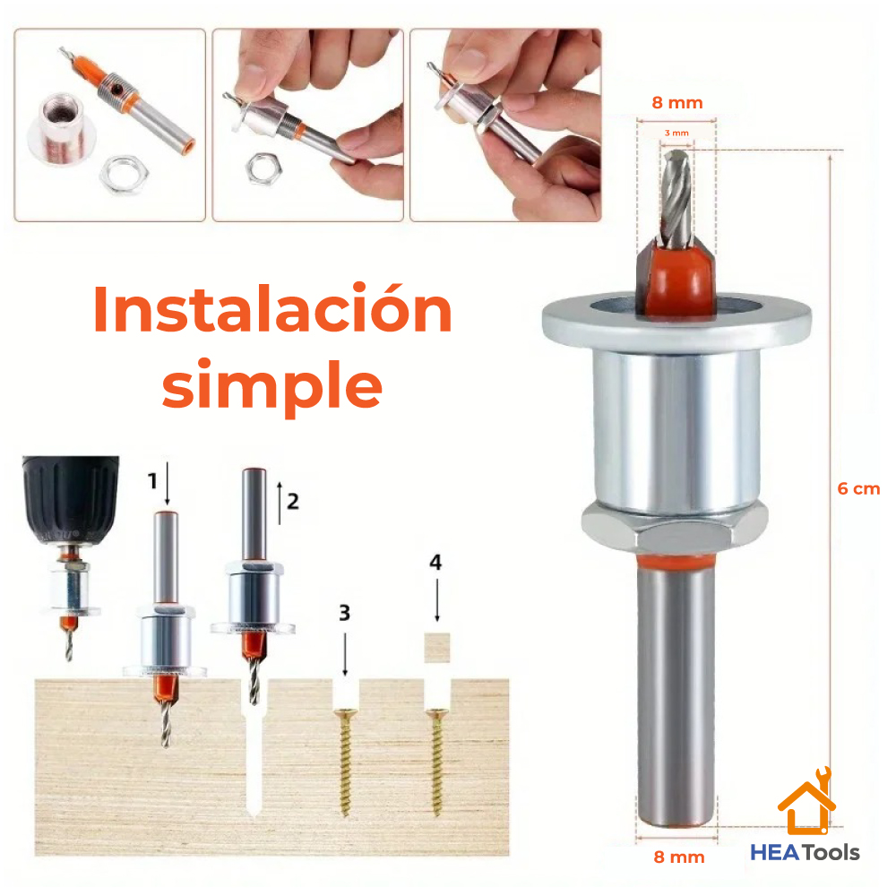 Avellanador 8mm con Tope - Imagen 2
