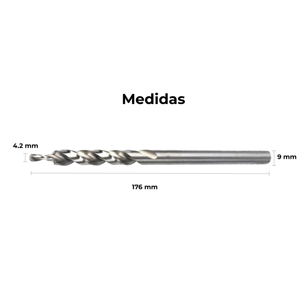 Set de Broca Escalonada 9x4.2x176mm + Tope - Imagen 2