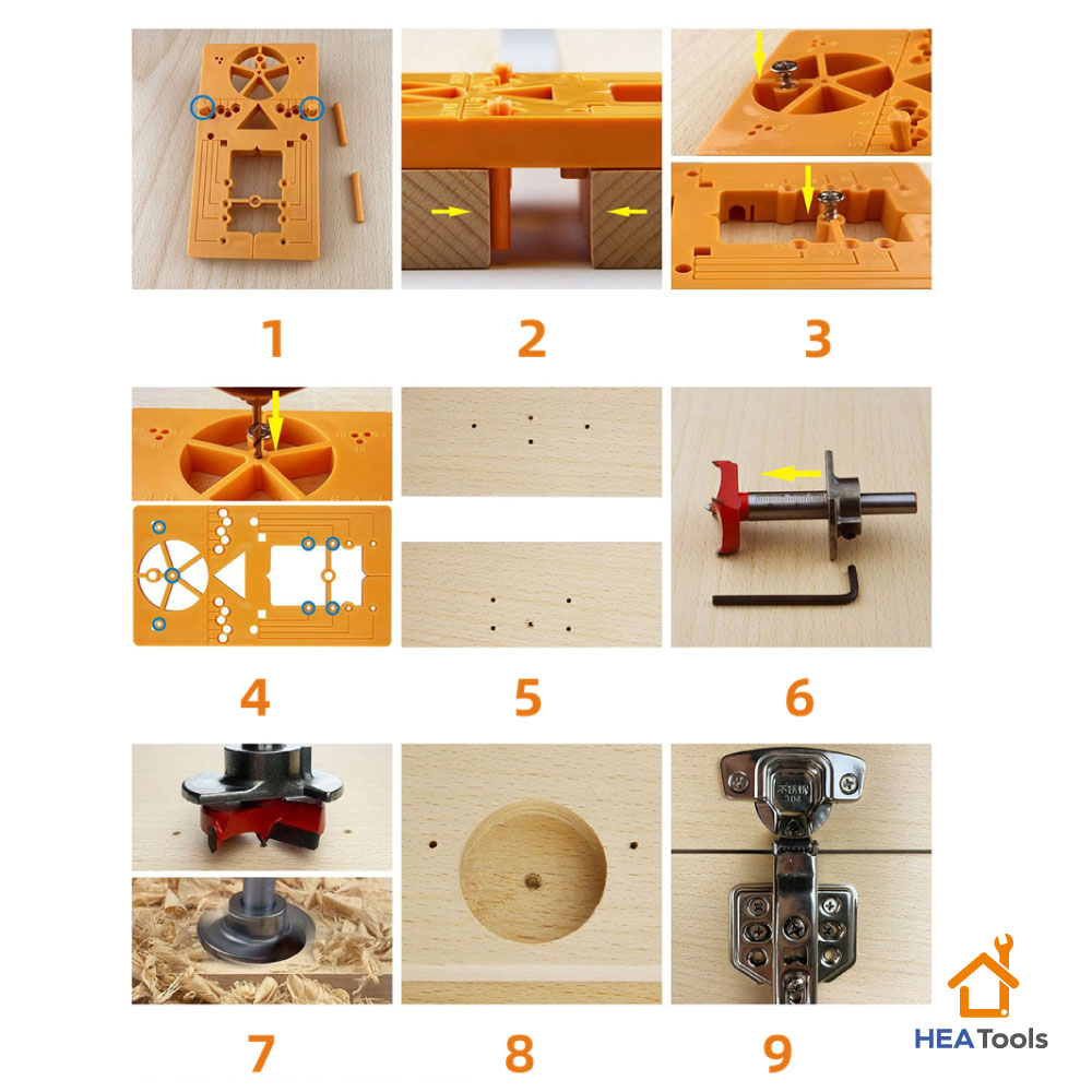 Set Kit Guía de Perforación Forstner 35mm ABS - Imagen 5