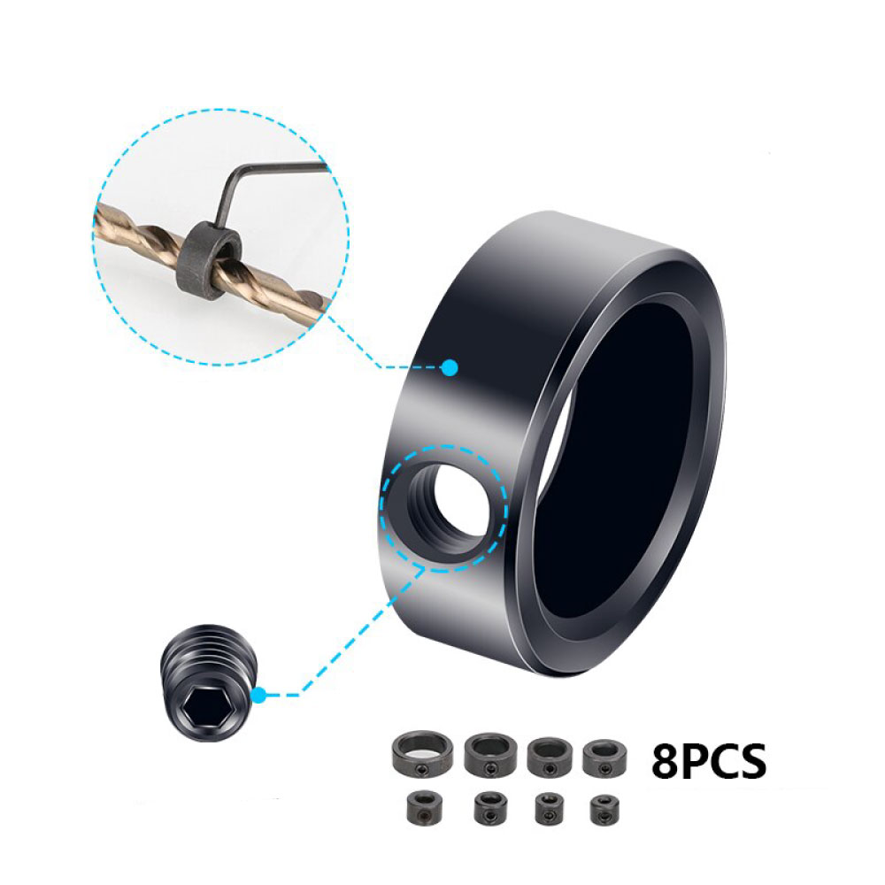 Set de 8 Topes de Profundidad para Brocas 3-16mm - Imagen 8