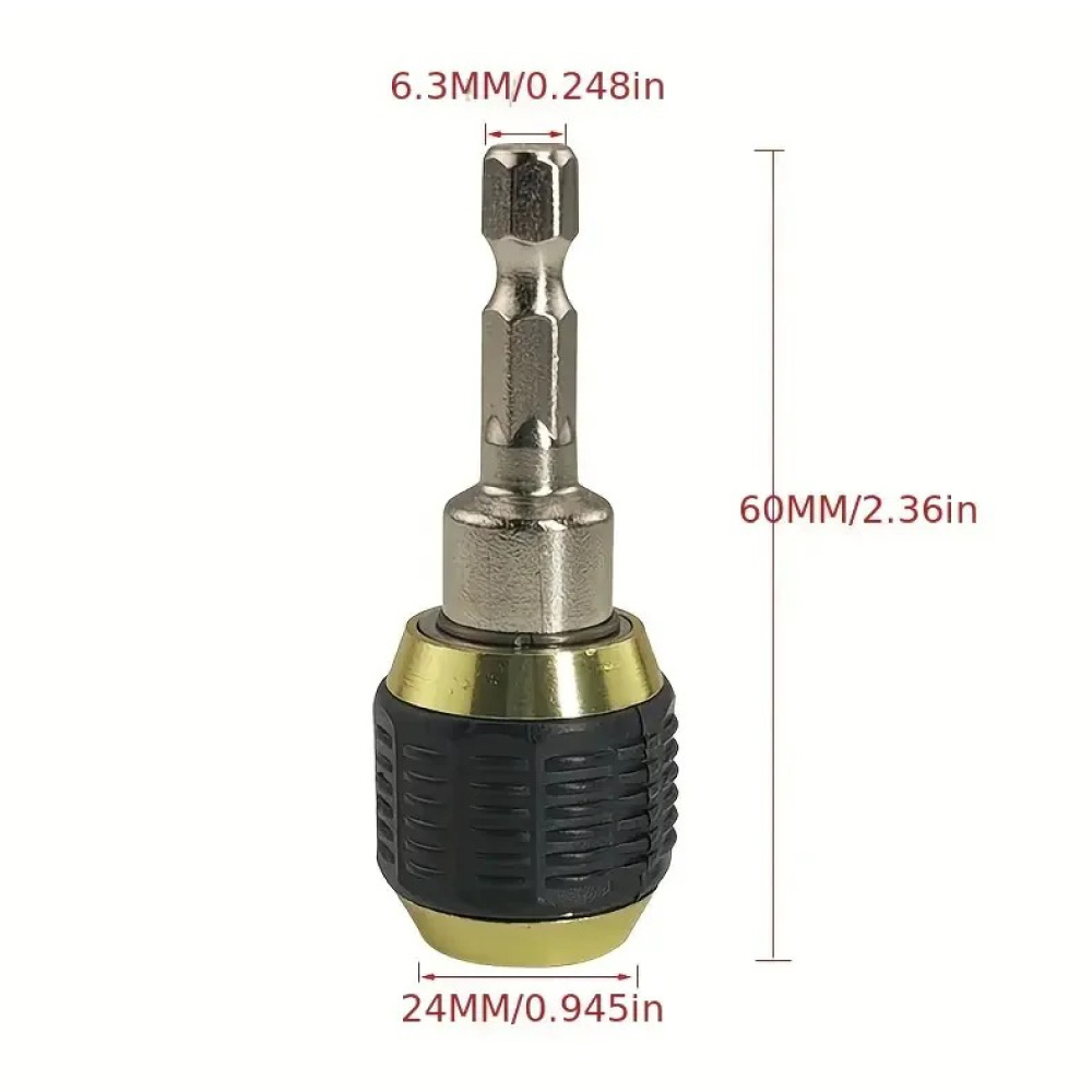 Adaptador Hexagonal 1/4" de Intercambio Rápido 60mm - Imagen 2