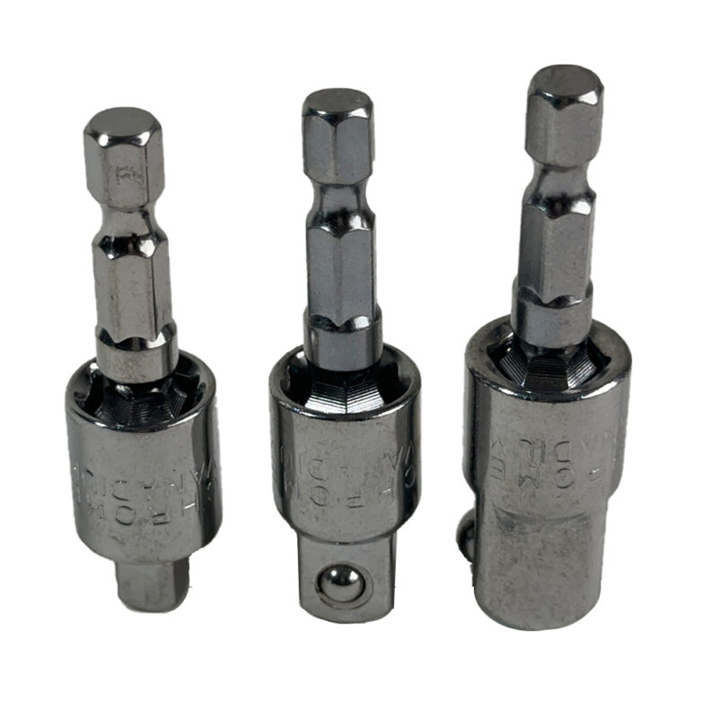 Set de 4 Piezas - Destornillador Hexagonal 105° + Extensores para Dados 1/4", 3/8" y 1/2" - Imagen 2