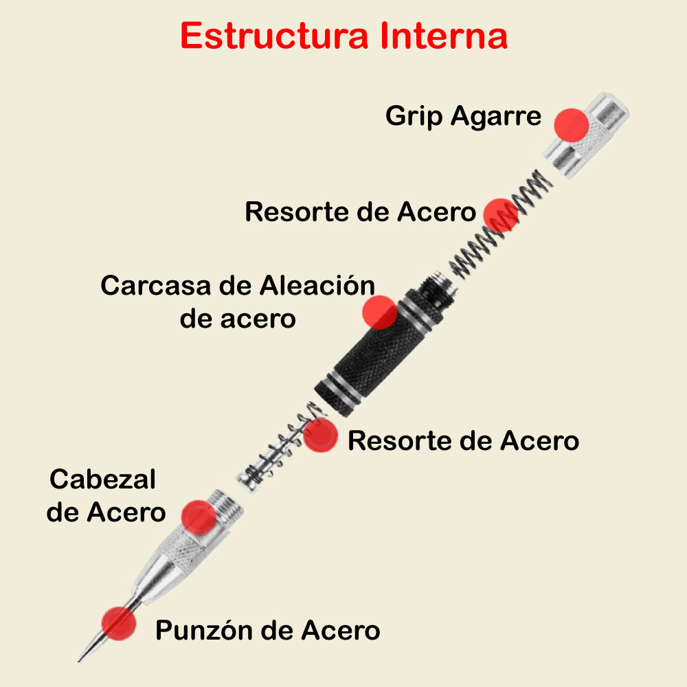 Punzón Automático 130mm x 12mm x 4mm - Imagen 4