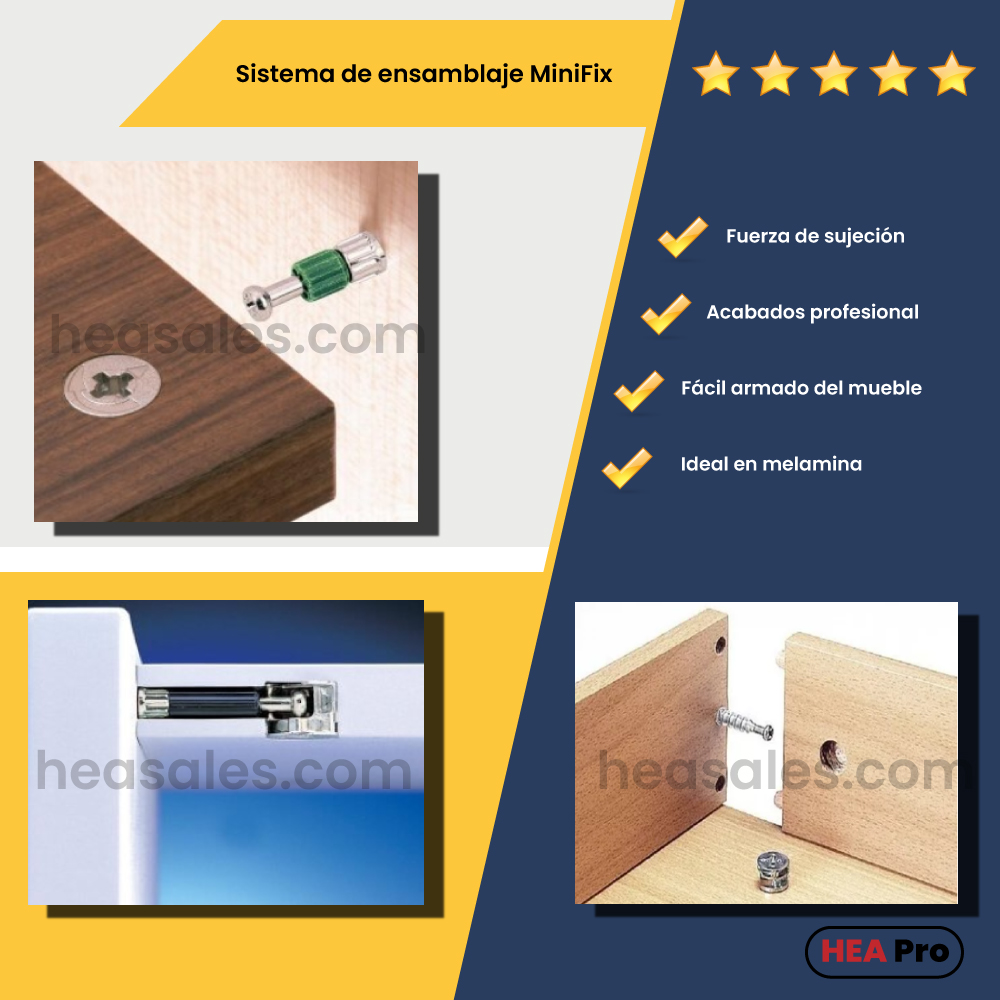 Set 24 Piezas Plantilla Sistema Minifix - Imagen 3