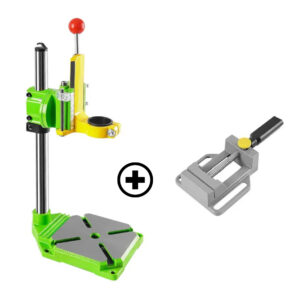 Set de 2 Piezas Soporte Vertical Taladro + Prensa