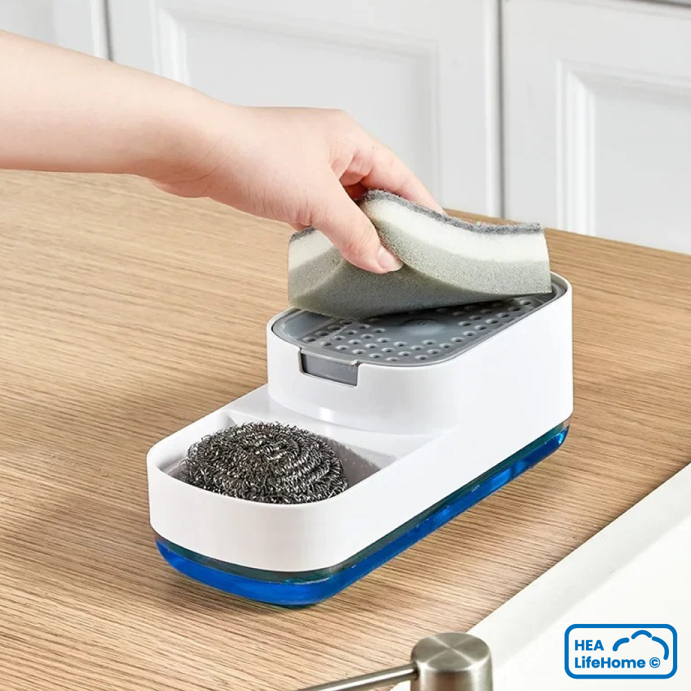 Dispensador de Jabón Líquido y Soporte de Esponja - Imagen 3