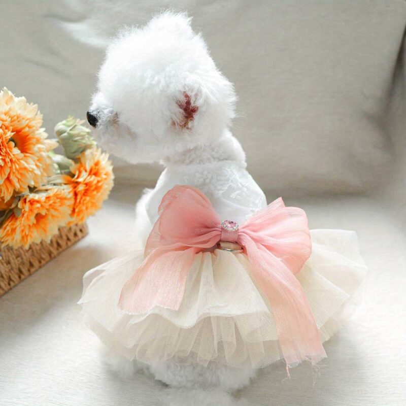 Arnés vestido blanco para hembras - Imagen 8