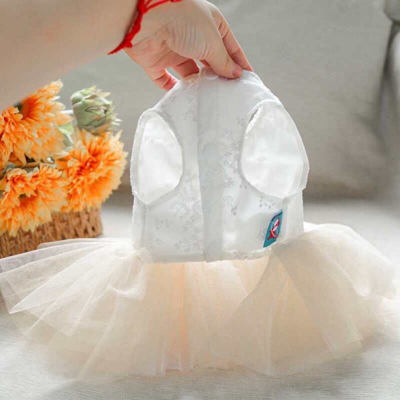 Arnés vestido blanco para hembras - Imagen 7