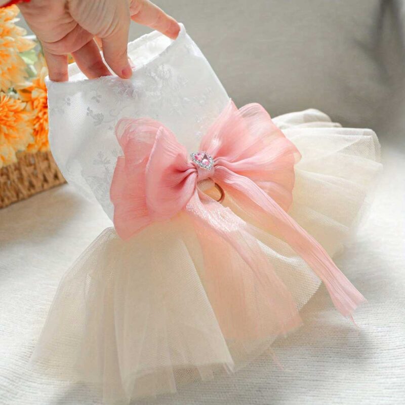 Arnés vestido blanco para hembras - Imagen 5