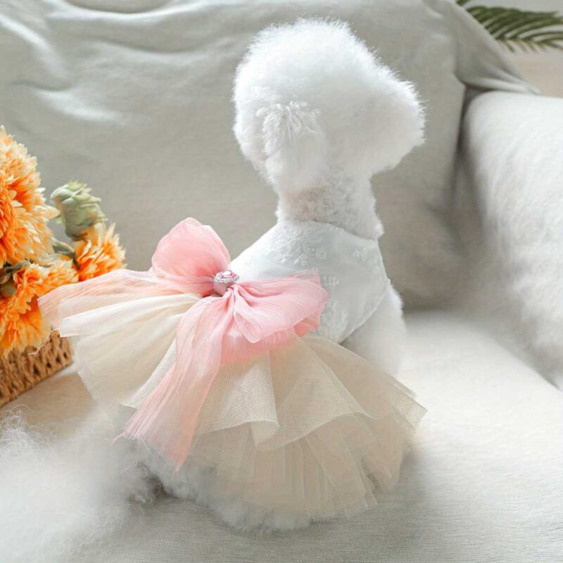 Arnés vestido blanco para hembras - Imagen 4