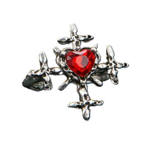 Anillo Cruz Vampiro Gótico Ajustable