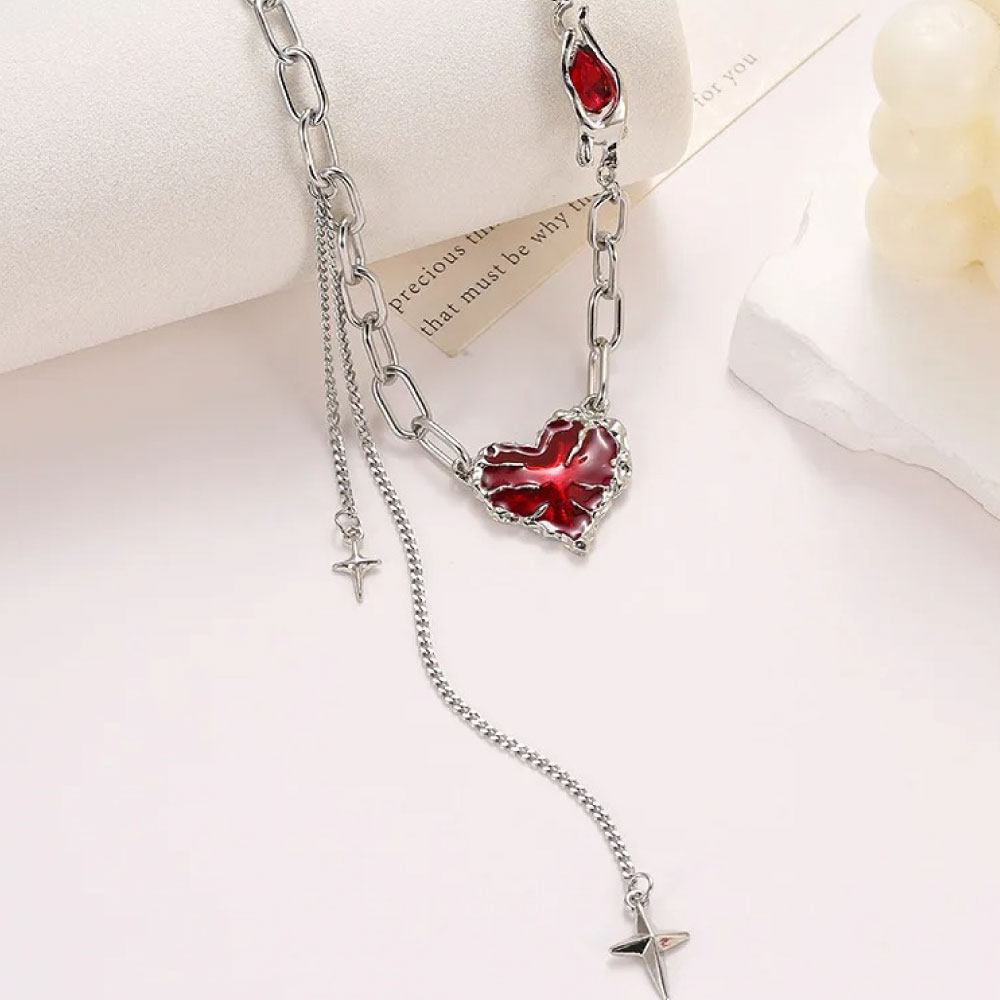 Collar corazón Plateado - Imagen 5