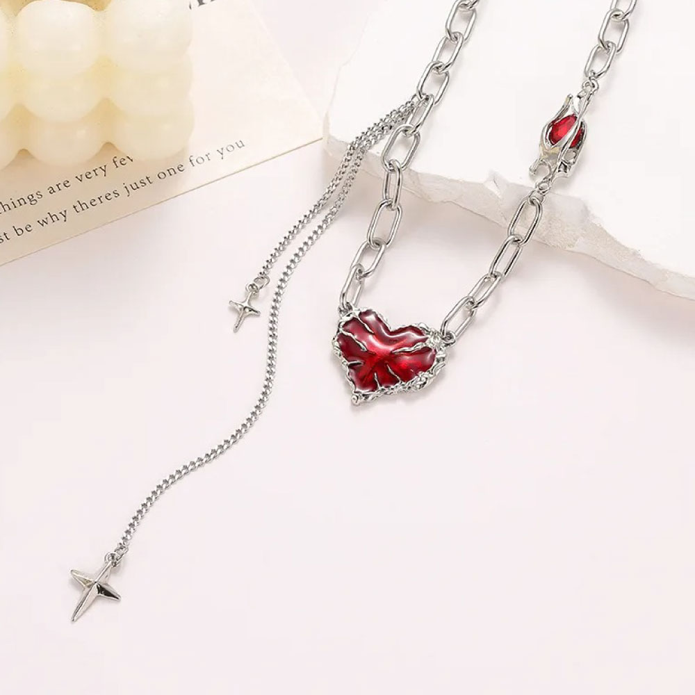 Collar corazón Plateado - Imagen 6