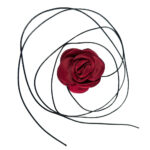 Collar Tul Rosa Roja