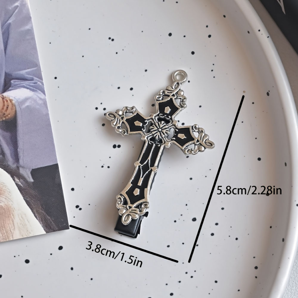 Gancho de Pelo Cruz Gótico Vintage - Imagen 5