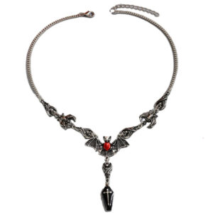 Collar de Murcielago Gótico y Ataúd