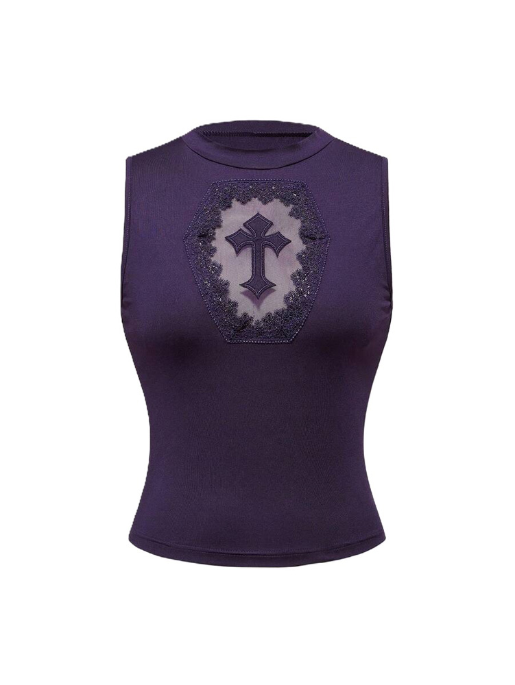 Top Gótica Morado - M